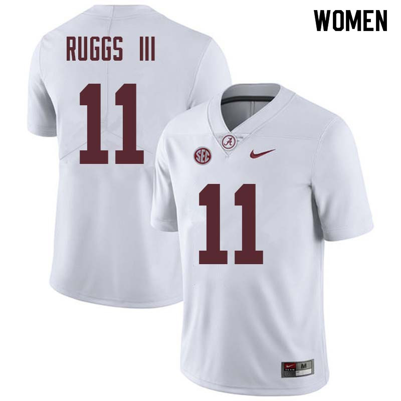 Alabama Crimson Tide Women's Henry Ruggs III #11 White NCAA Nike Authentic Stitched College Football Jersey WC16V03SK